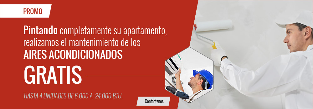 Pintando completamente su apartamento, realizamos el mantenimiento de los AIRES ACONDICIONADOS GRATIS